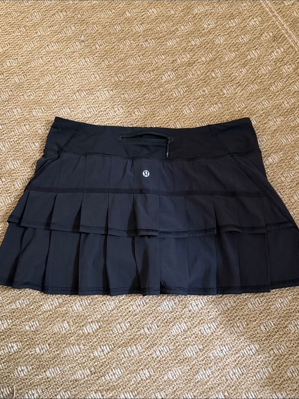 lululemon athletica Black Tiered Pleated Mini Skirt